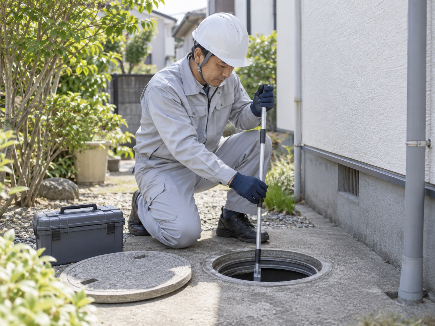 現地で作業する技術者